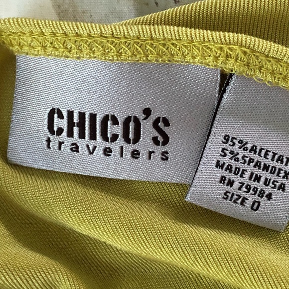 Chico’s traveler chartreuse color sleeveless top. - Picture 4 of 4